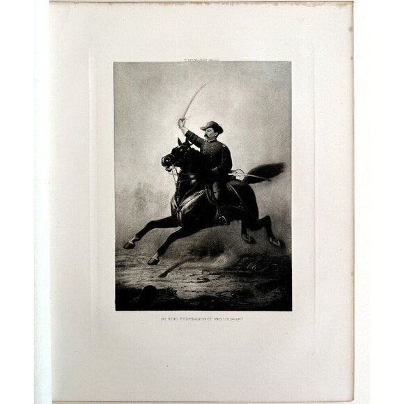 Sheridan's Ride Photogravure Victorian 1894 Delaroche Civil War T. B. Read DWP2A - Picture 2 of 3